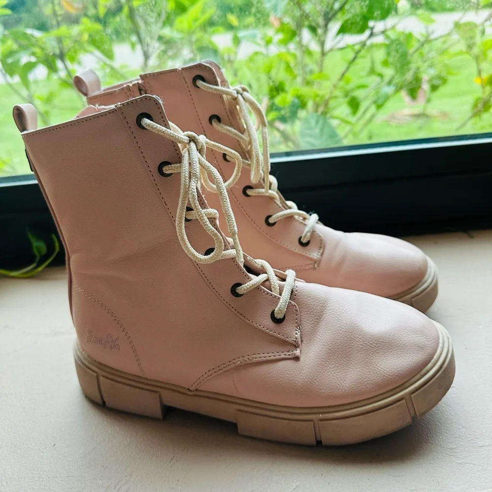 Blowfish Kara Light Pink Lace Up Boots Size Youth 5